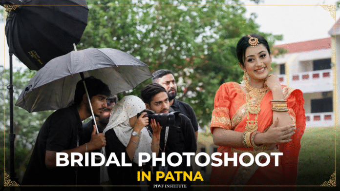 Bridal Photoshoot in Patna at PIWF Institute with professional bridal portrait photography