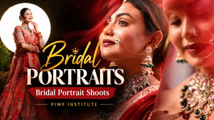 Bridal Portrait Photography Output at PIWF Institute Patna - Professional bridal photoshoot using Nikon Z8 and 85mm f1.8 lens